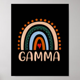 Affiche Art Mère   Gamma Rainbow Grandma mignonne annivers