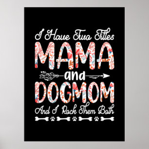 Affiche Art Mère   Mama Et Chien Maman Anniversaire