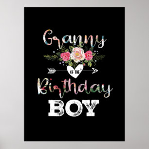 Affiche Art Mère   Mamie D'Un Enfant Anniversaire Annivers