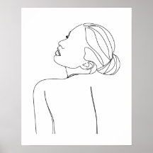 Art minimaliste de la ligne de la belle femme