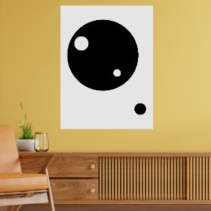 Affiche Art minimaliste des cercles géométriques   Abstrai