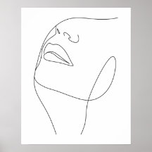 Art minimaliste des femmes face ligne