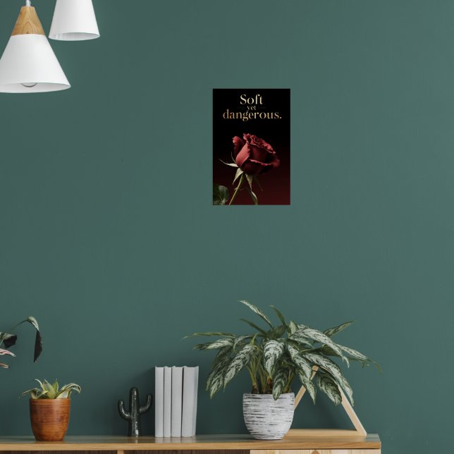 Affiche Art minimaliste "doux mais dangereux" (Salon 1)