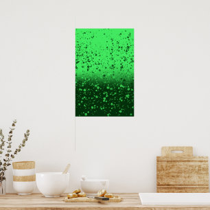 Affiche Art minimaliste émeraude riche