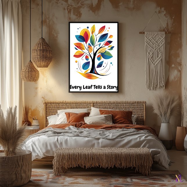 Affiche Art minimaliste motivationnel abstrait d'arbre  (Créateur téléchargé)