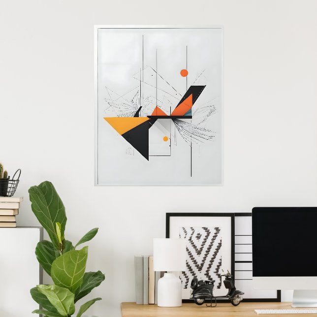 Affiche Art moderne Abstrait (Bureau à domicile)