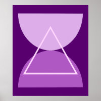 Art moderne Abstrait Formes géométriques violettes