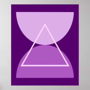 Affiche Art moderne Abstrait Formes géométriques violettes