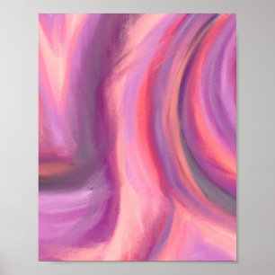 Affiche Art moderne Art rose corail violet Art Abstrait