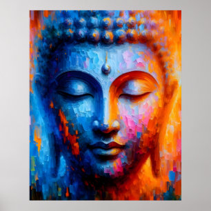 Affiche Art moderne coloré Abstrait   Peinture de bouddha