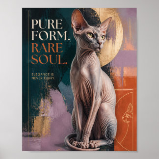 Affiche Art moderne de chat Sphynx