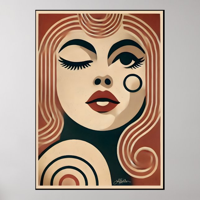 Affiche Art Moderne du Milieu du Siècle Le Beauty Spot (Devant)