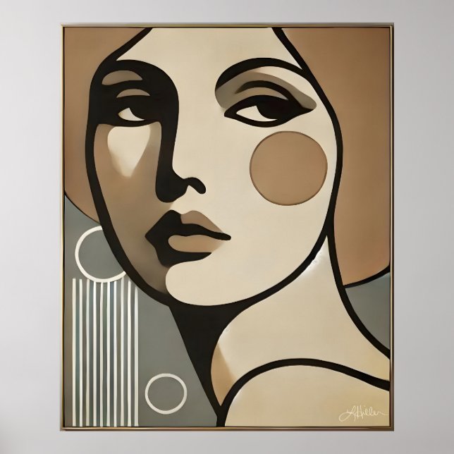 Affiche Art Moderne du Milieu du Siècle Le Regard Mode du  (Devant)