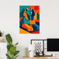 Art moderne égyptien Sphinx Pop