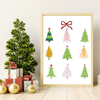 Affiche Art moderne élégant Arbre de Noël Imprimer