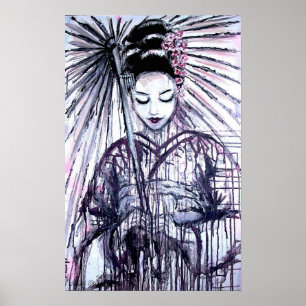Affiche Art moderne Geisha Imprimer