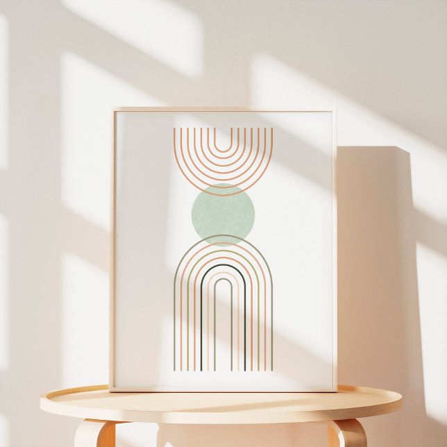 Affiche Art moderne géométrique Boho Arc-en-ciel (Créateur téléchargé)