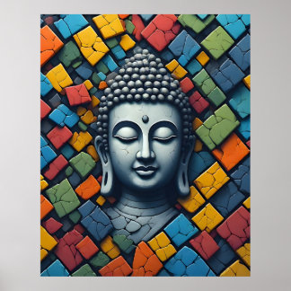 Affiche Art Moderne Géométrique - Seigneur Bouddha