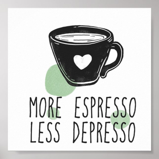 Affiche Art moderne imprimé espresso (Devant)