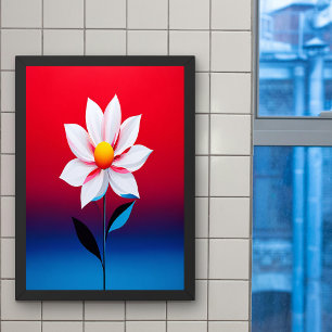 Affiche Art moderne minimaliste des fleurs