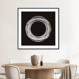 Affiche Art moderne minimaliste noir et blanc