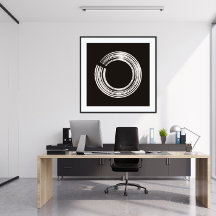 Art moderne minimaliste noir et blanc