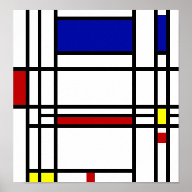 Affiche Art Moderne Mondrian (Devant)