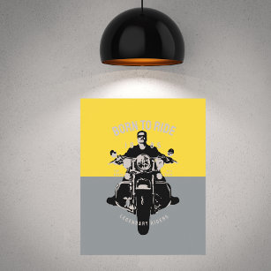 Affiche Art moderne Motorcycle Rider Colorblock