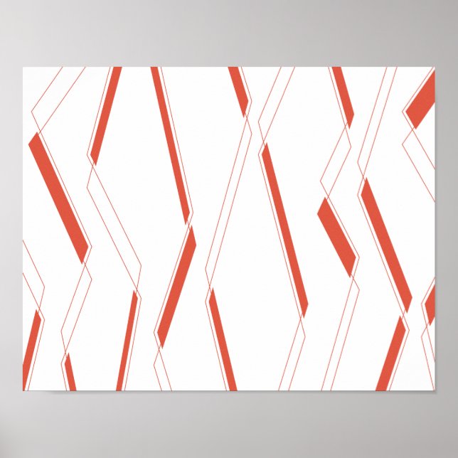 Affiche Art moderne, simple urbain plante abstraction grap (Devant)