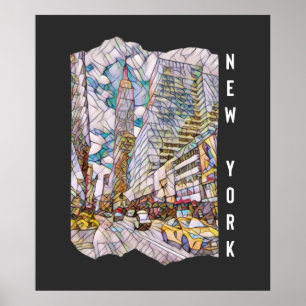 Affiche Art Mosaïque esthétique de New York