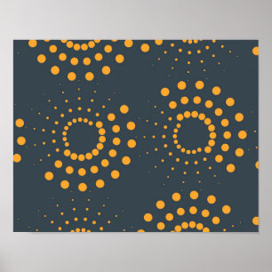 Affiche Art motif géométrique moderne, simple et abstrait