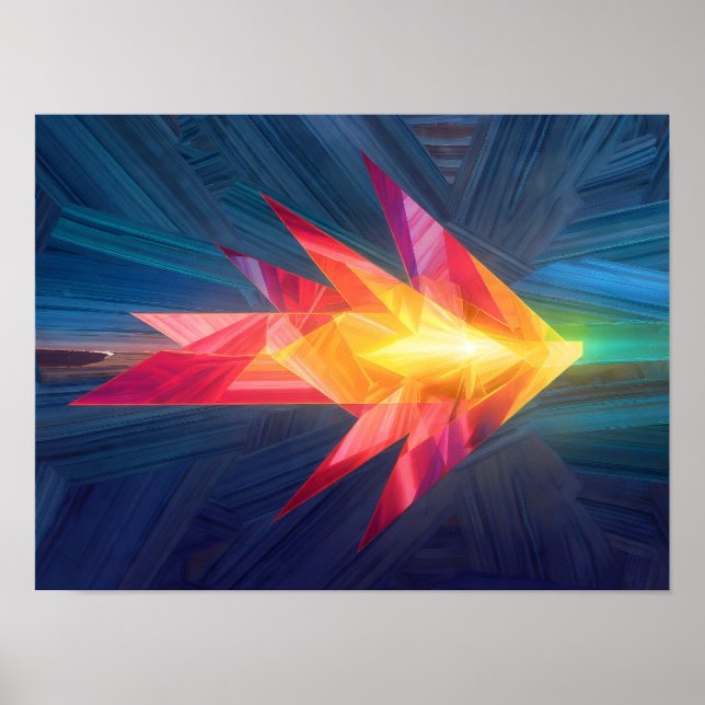 Affiche Art Motivationnel Dynamique : Voie à Suivre (Devant)