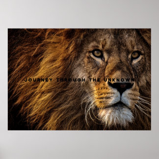 Affiche Art motivationnel et inspirant du Lion Faux C