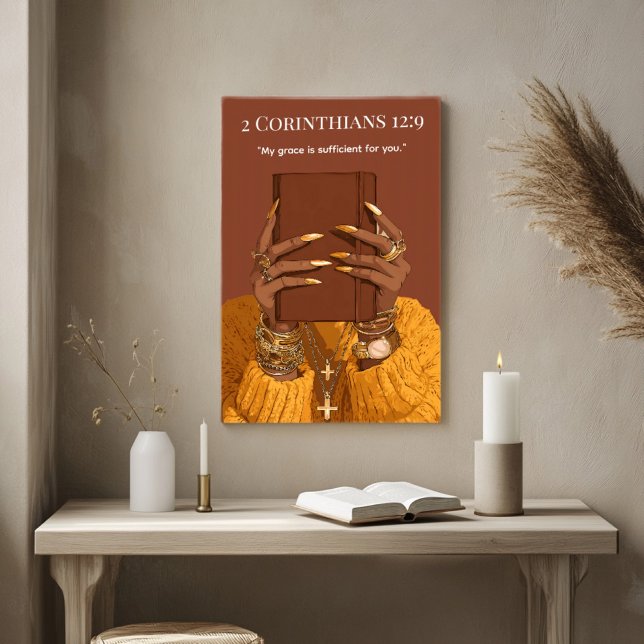 Affiche Art mur chrétien | Écriture biblique (Créateur téléchargé)
