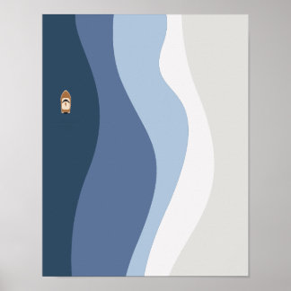 Affiche Art Mur des vagues de l'océan Abstrait