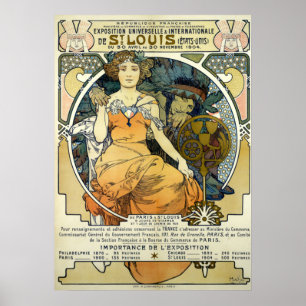 Affiche Art nouveau 1904 Exposition universelle par Alphon