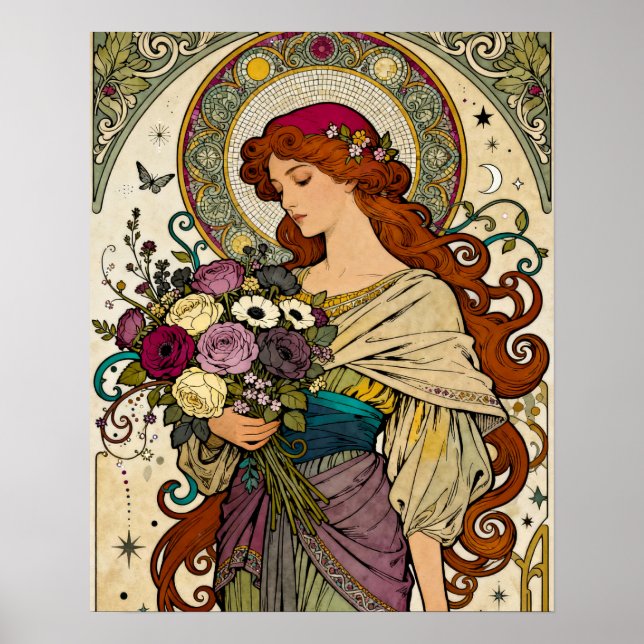 Affiche Art Nouveau avec chevalet (Devant)