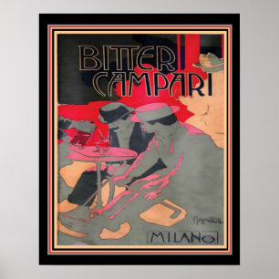 Affiche Art Nouveau "Bitter Campari par Adolfo Hohenstein,