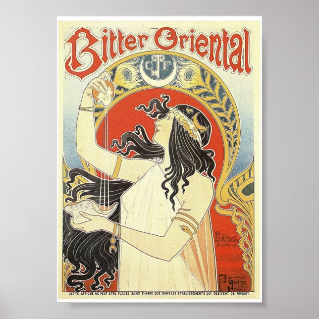 Affiche - Art Nouveau Bitter Oriental (Devant)