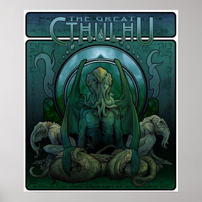 Affiche Art Nouveau Cthulhu (Devant)