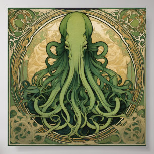 Affiche Art nouveau de Cthulhu