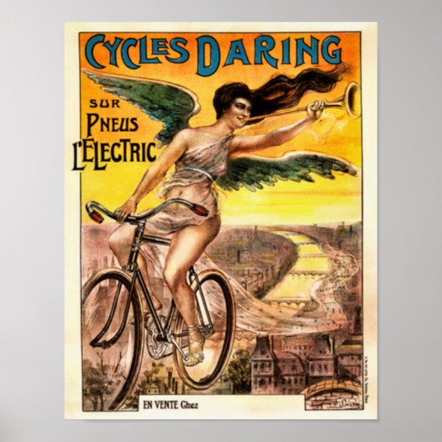 Affiche Art Nouveau des années 1920 Cycles Daring (Devant)