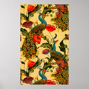 Affiche Art Nouveau Elégance : Sidewall, The Peacock, 1896