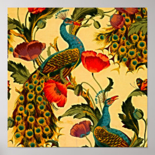 Affiche Art Nouveau Elégance : Sidewall, The Peacock, 1896