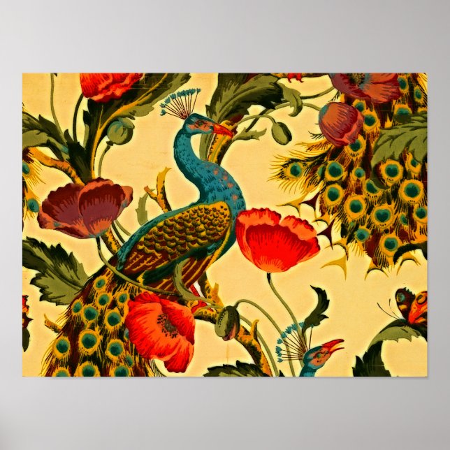 Affiche Art Nouveau Elégance : Sidewall, The Peacock, 1896 (Devant)