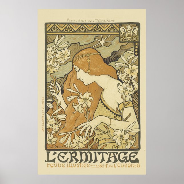 Affiche Art nouveau 'Ermitage (Devant)