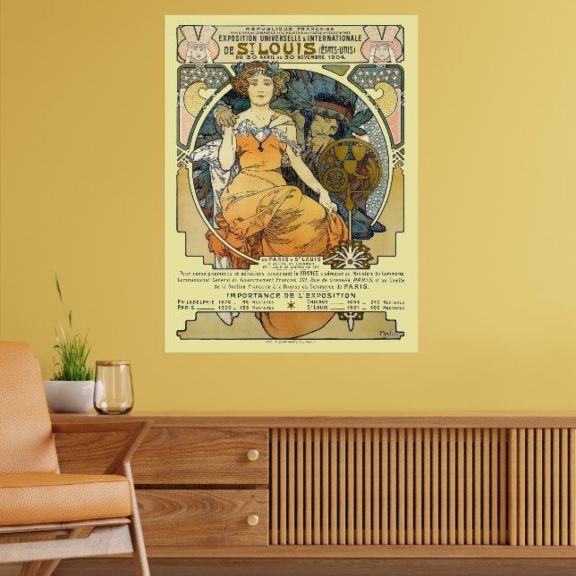Affiche Art Nouveau Exposition universelle de 1904 à Saint (Salon 2)