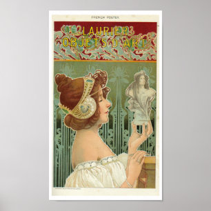 Affiche Art nouveau femme Art français par henri livemont