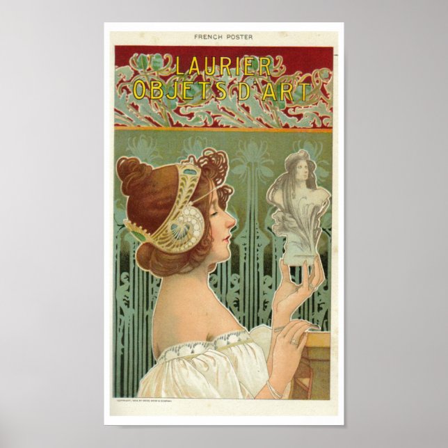 Affiche Art nouveau femme Art français par henri livemont (Devant)