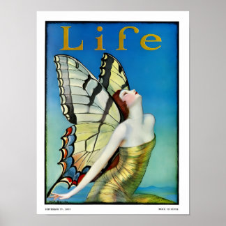 Affiche Art nouveau girl